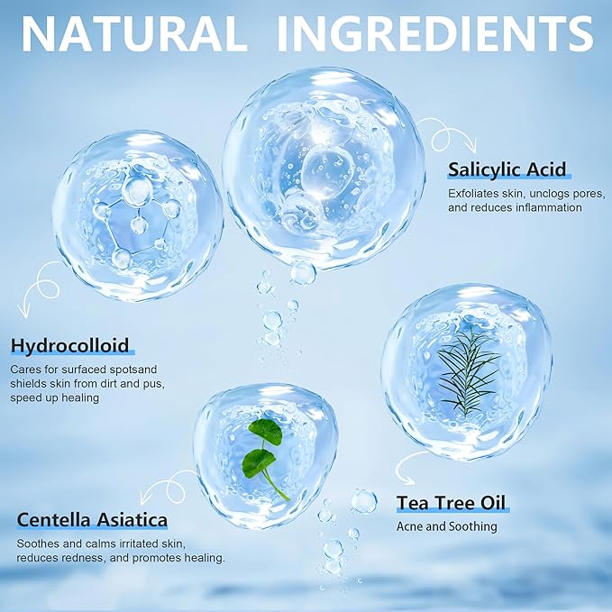 Invisible Pimple Patches for Face,Day and Night 4 Sizes 360 Counts Thin & Thick Hydrocolloid Acne Patches for Face and Skin, Zits Absorbing Patch, Covering Zits and Blemishes, Spot Stickers