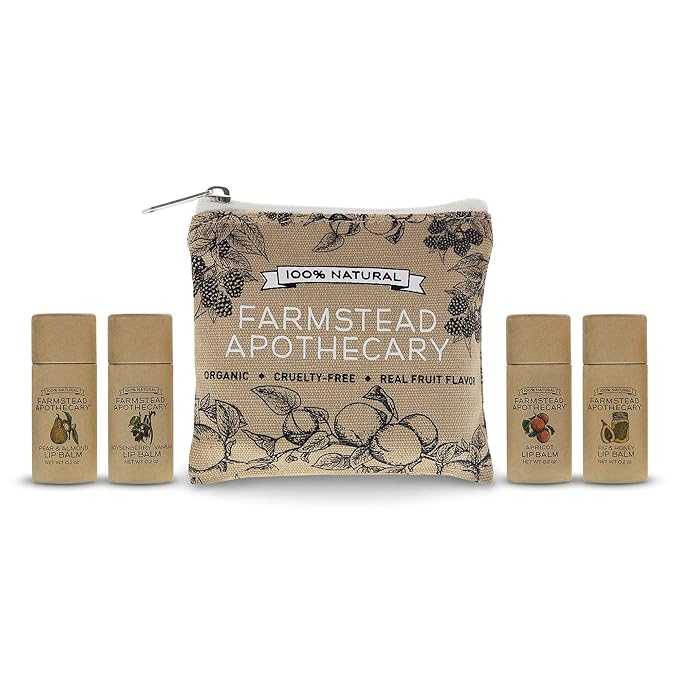 Farmstead Apothecary Lip Balm Gift Set Organic