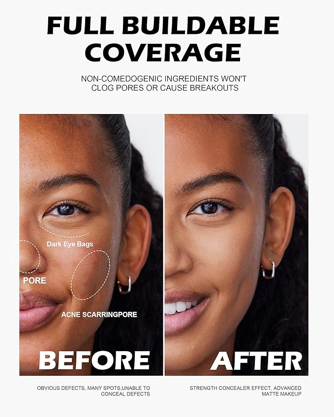 Soft Focus Deep Liquid Concealer Foundation, Hydrating Hig