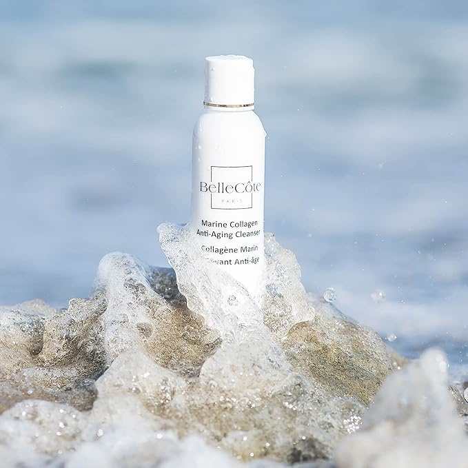 Marine Collagen Anti Aging Cleanser - Lichen Extract & Peptides for Dull And Dehydrated Skin, Removes Impurities & Makeup Toxins | Organic Seaweed Facial Cleanser 4 fl oz