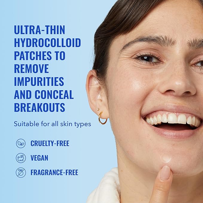 Good Molecules Pimple Patches 60 Pack - Ultra-Thin Hydrocolloid Acne Patches To Conceal Breakouts, Blackheads, and Blemishes - Acne Spot Treatment, Skin Care For Face