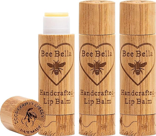 Bee Bella Lip Balm, Cherry, 3 Organic