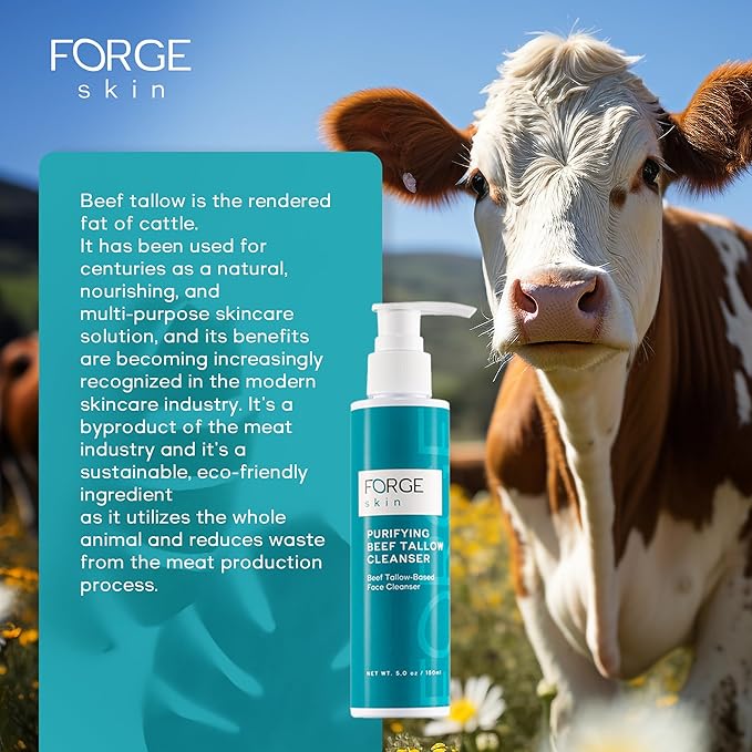 Original Purifying Face Wash Beef Tallow for Skin Care | Grass Fed Beef Tallow Hydrating Facial Cleanser Skincare | Tallow Face Moisturizer Soap| Beef Tallow for Face Exfoliating Face Wash