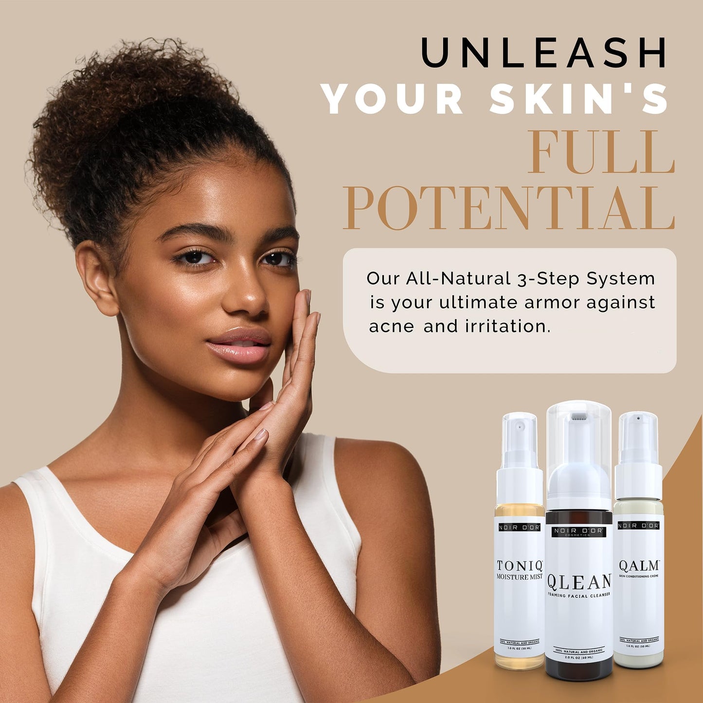 Noir D'or Acne Scar Treatment | Three-Step Extra Gentle Repair Set for Hyperpigmentation, Dark Spot Removal, and Breakouts | Face Skincare