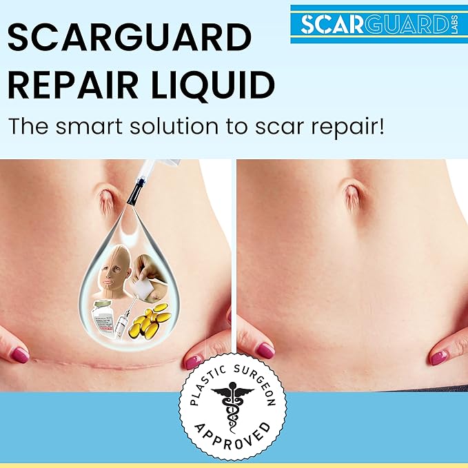 Invisible Brush-On Silicone Sheet with Vitamin E - Scar Removal for Keloids, Burn Scars, Surgery Scars, Stitches, Cuts - No Ugly Scar Sheets, Cream or Messy Scar Gel Needed