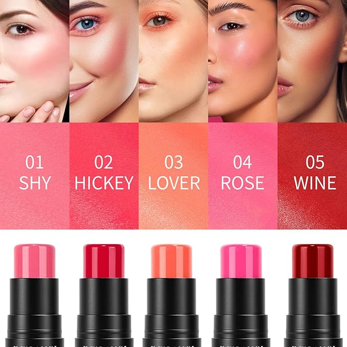 Matte Blush Stick with Built in Brush for