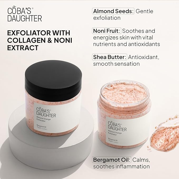 COBA'S DAUGHTER Women Gift Set – 3-Piece Body Care Spa Kit with Honey Turmeric Scrub, Almond Orange Scrub & Aloe Vera Gel – Self-Care Gift Box, Spa Gift Basket, Travel Size Beauty Set