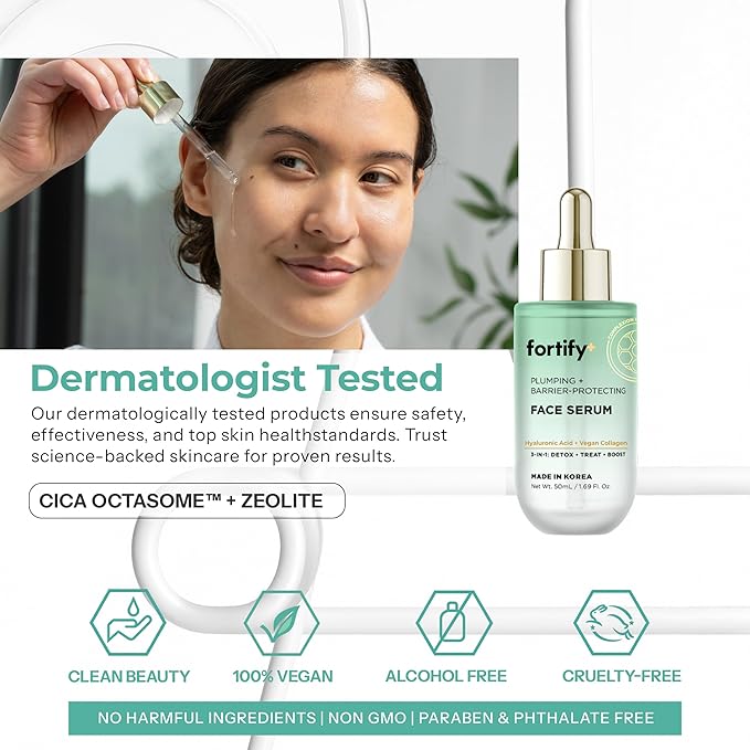 Hyaluronic Acid Face Serum with Collagen - 3-in-1: Detox, Treat, Boost - Dermatologist Tested, Ultra Hydrating, Anti-Aging & Protecting - Clean Beauty, Korean Skin Care - 50ML/1.7oz