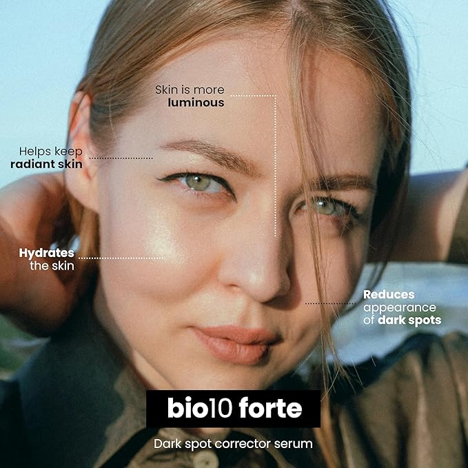 LULLAGE Bio10 Forte Intensive Dark Spot Corrector Face Serum for All Skin Types - B-CORE 221 Technology Vitamin C Serum for Women, 1 Fl Oz Dropper Bottle