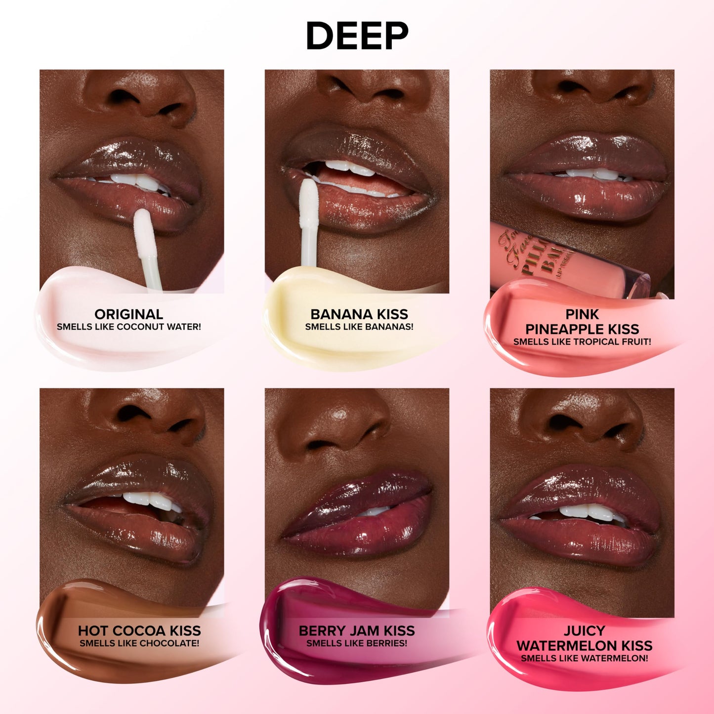 Too Faced Pillow Balm Ultra-Hydrating Lip Treatment | Hyaluronic Acid + Moisturizing, 0.2 Fl Oz, Watermelon Kiss