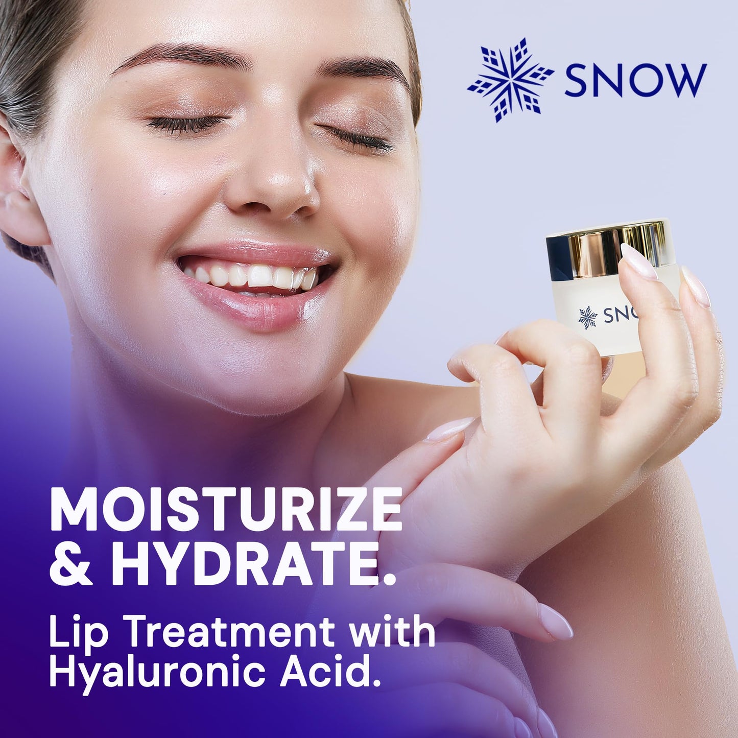 Snow Rejuvenating Lip Treatment with Hyaluronic Acid | Deeply Hydrating Lip Balm for Youthful-Looking Lips | Moisturizing Balm for Chapped Lips Nourishing Moisturizer Soft & Supple