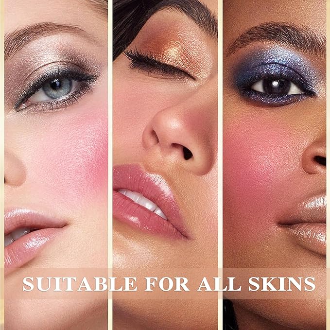 Cream Blush Stick with Brush,Waterproof Multi Cream Blush Skin C4