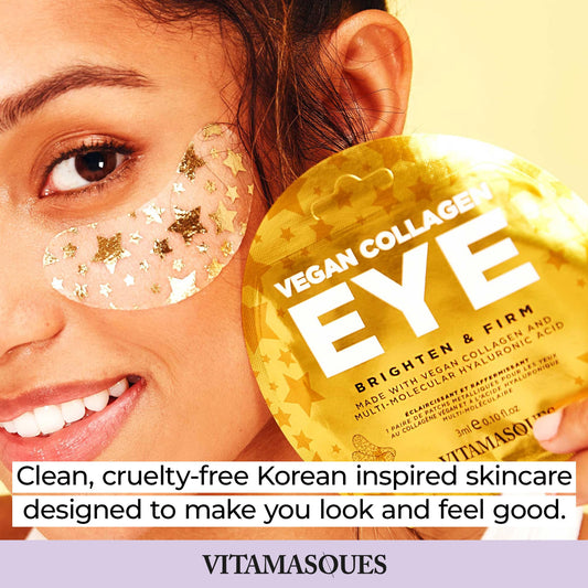 Lip Mask and Collagen Eye Pad Gift Set, Best of Lips & Eyes - 4 Piece Set, Plump & Repair Lip Masks, Brighten & Firm Vegan Collagen Eye Pads - Anti Aging Beauty Facial Masks - Korean Skin Care