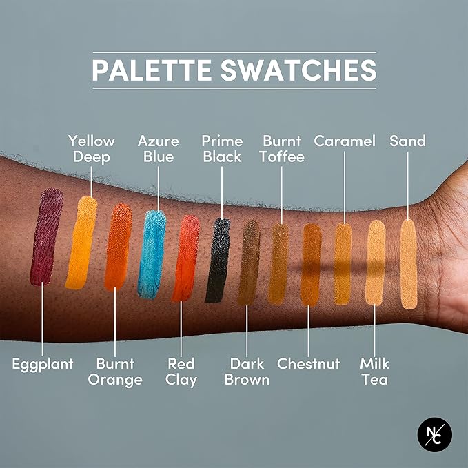 12 Color Dark Flesh Tone Alcohol Activated Makeup