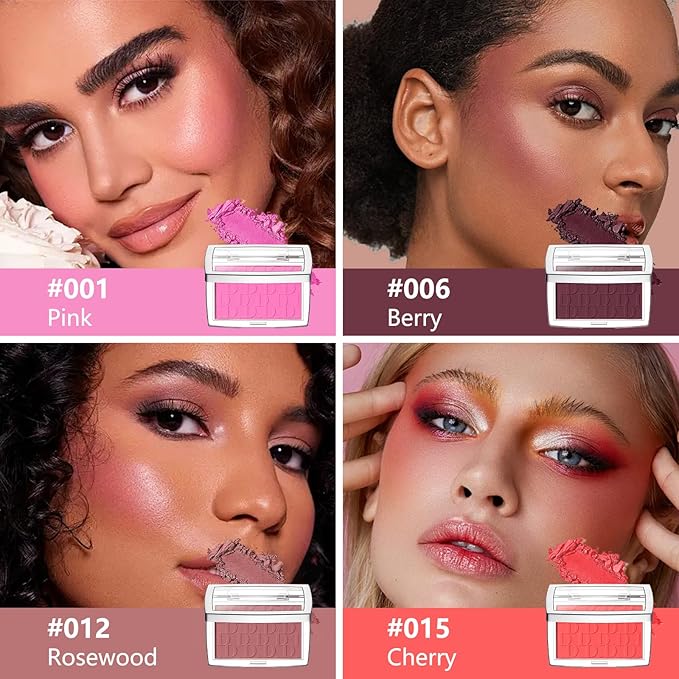 Embossed Blush, Palette Pink Dark Powder Blush Palette