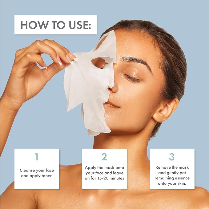 ESW Beauty Plant-Based Milk Face Masks - 8-Pack Variety Set - Hydrating, Radiance, Firming & Soothing with Avocado, Matcha, Blueberry, Vanilla & Oat Extracts for All Skin Types