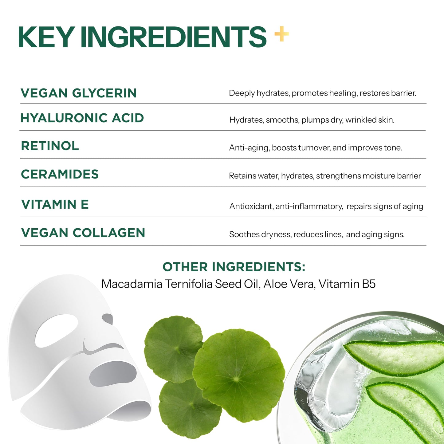 Fortify Skincare Face Mask with Retinol and Collagen - Dermatologist Tested, Anti Aging - Firming & Barrier Protecting - 3-in-1: Detox - Treat- Boost - Clean Beauty, Korean Skin Care, 5 Sheet Masks