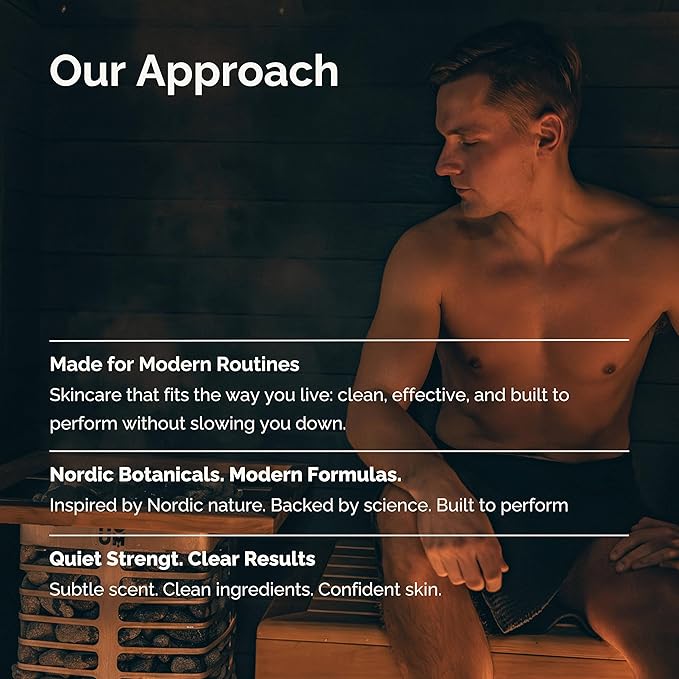 Nordisk Element Moisturizing Day Cream for men with Hyaluronic Acid and Rowan Berry Extract, Deep Hydration and Antioxidant Protection, Non-Greasy, Vegan, Paraben-Free, Sulfate-Free, 1.7 Fl Oz