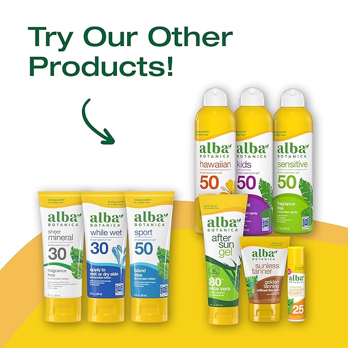 Alba Botanica Sunscreen Spray for Face and Body, Broad Spectrum SPF 15 Sunscreen, Hawaiian Coconut, Water Resistant and Biodegradable, 5 fl. oz. Bottle (Pack of 2)