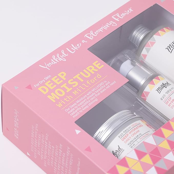 Deep Moisture Skincare Set with Panthenol Moisturizing