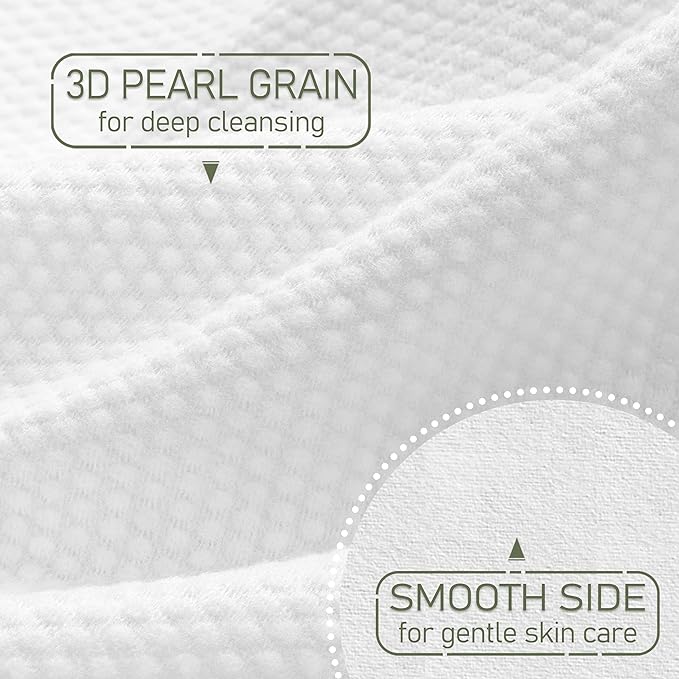 Christmas Style WOWOTEX Disposable Face Towel Biodegradable Large Dry Wipes 60 Count/Box Extra Thick Soft Clean Facial Towels for Sensitive Skin, Makeup Removing, Cleansing, Nursing, 10"×12"