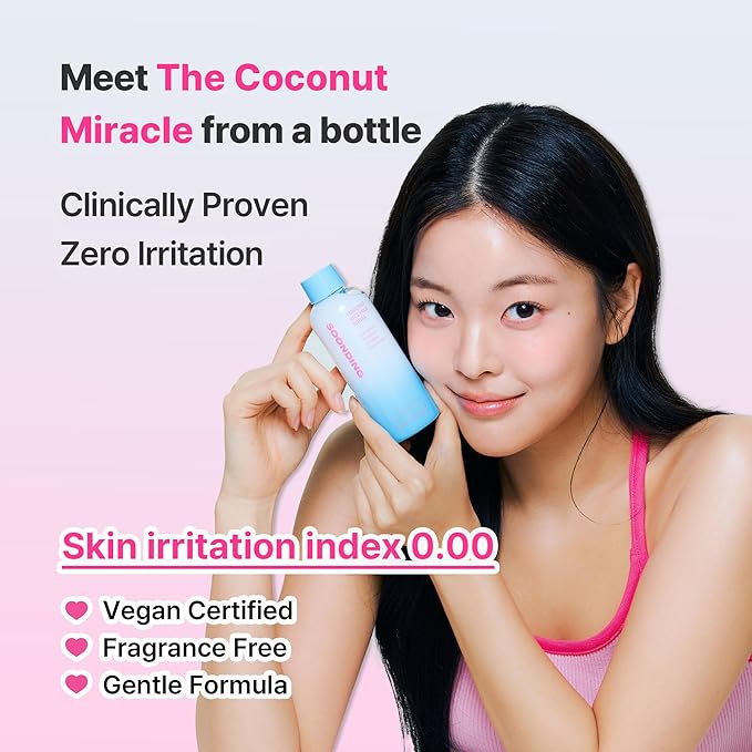 Coconut Rice Milk Toner | Calming Hydration, Smooth Skin Texture and Strengthen Skin Barrier with Rice, Panthenol, Ceramide, AHA | Fragrance-Free, Korean Skin Care (150ml/ 5.07 fl oz)