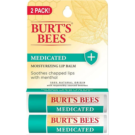 Burt's Bees Medicated Lip Balm, With