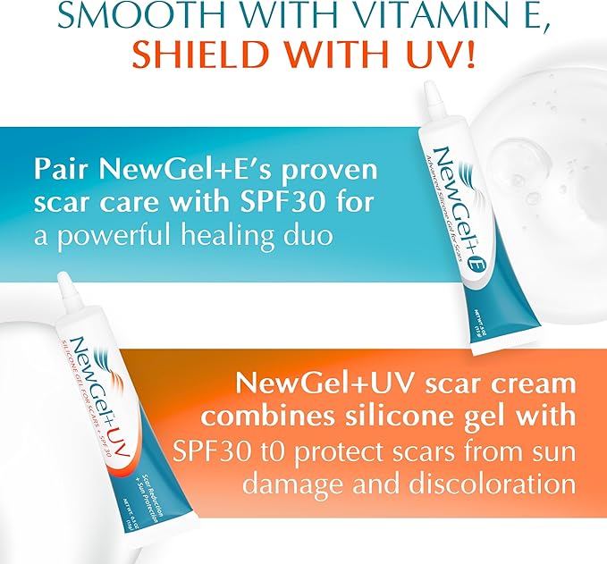 Advanced High-Potency Silicone Scar Gel with Vitamin E for Old, New Scars, Surgery, Keloids, Burns, and Facial Blemish Scars, NewGel Plus by MyNewGel (15 Grams) - 0.50 oz