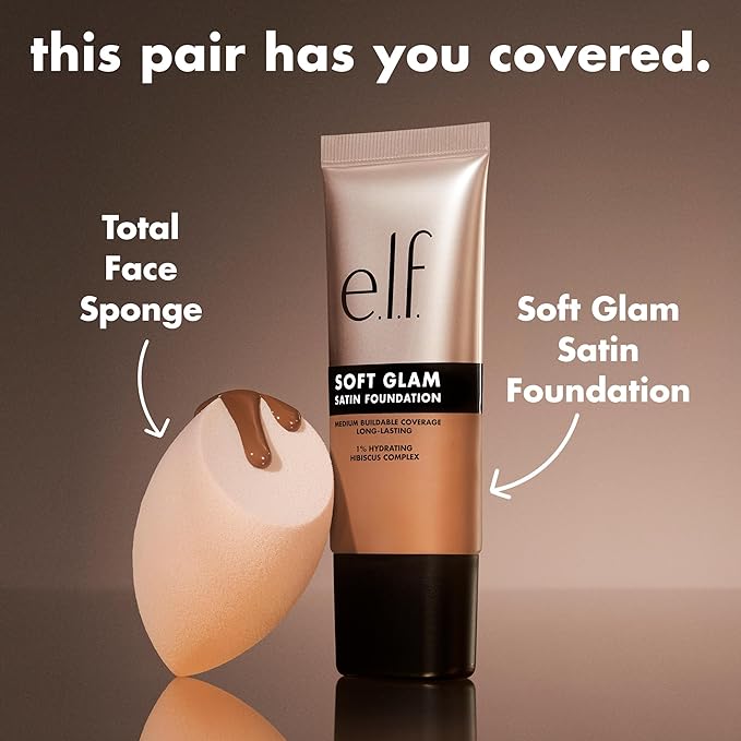 e.l.f. Soft Glam Foundation, Medium Coverage, Long-Lasting & Tan Neutral