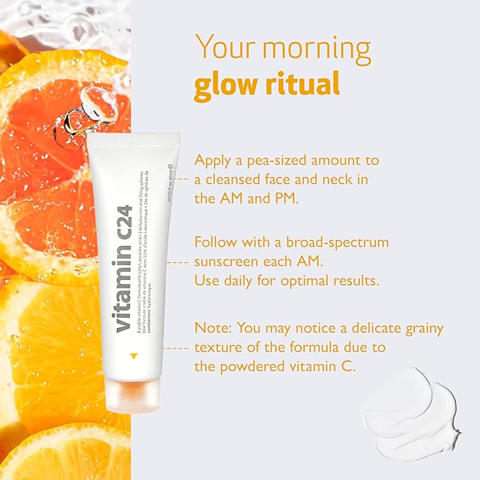 INDEED LABS c24 Vitamin Cream Combined Serum & Moisturizer with Ascorbic and Hyaluronic Acid to Repair and Restore Skin, 30 ml