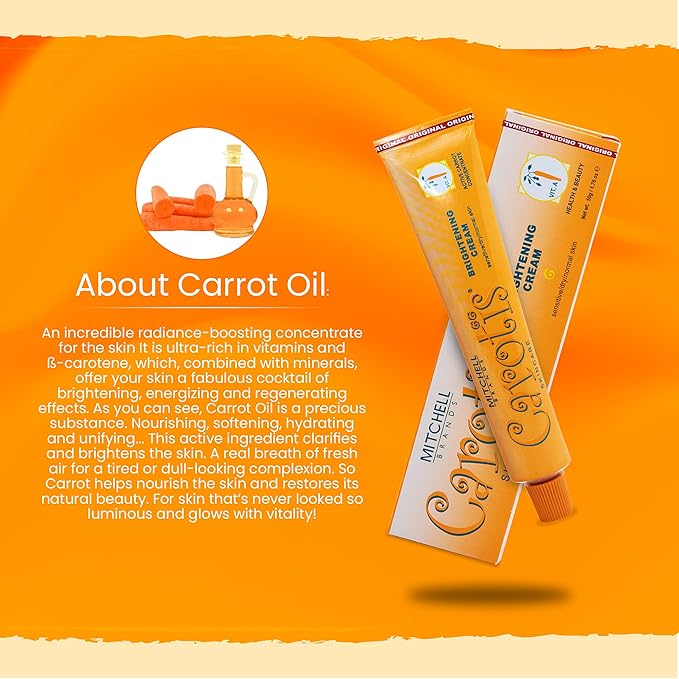 Skin Brightening Cream | 1.7 Fl oz / 50 g | Helps to Remove Pigments on: Face, Knees, Body, Armpit, and Private Areas | Brightening Gel with Carrot Oil, Alpha Arbutin, Shea Butter