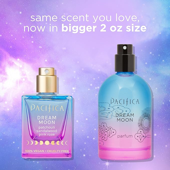 Pacifica Dream Moon Womens Spray Perfume 1 fl oz – Long-Lasting Floral Woody Fragrance for Her - Rose, Patchouli, Sandalwood – 100% Vegan, Cruelty-Free, Phthalate-Free Fragrance