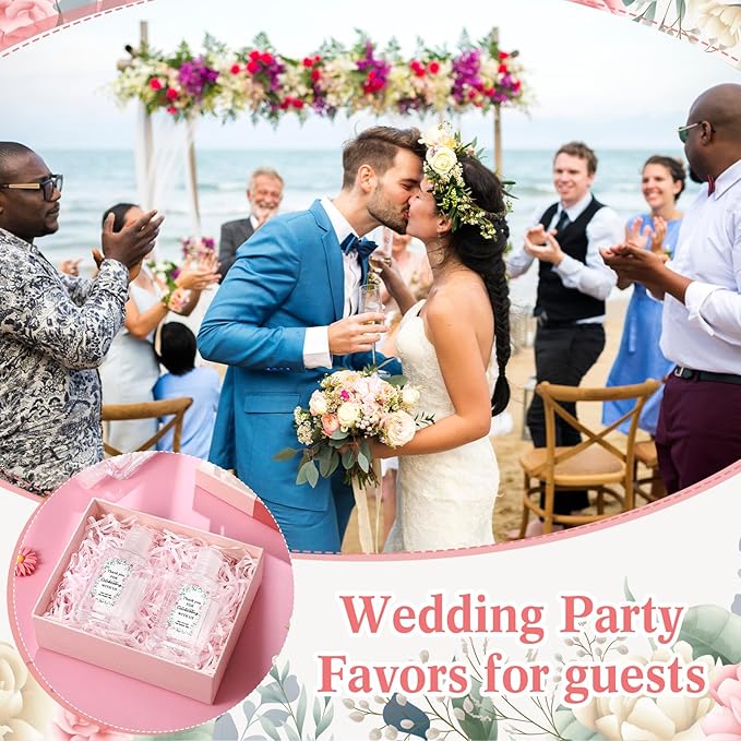 12 Pcs Mini Aloe Vera Gel Bulk for Summer Wedding Party 1oz Soothing Moisture Aloe Gel Bulk Travel Size for Thank You Gifts Summer Beach Wedding Party (Floral)