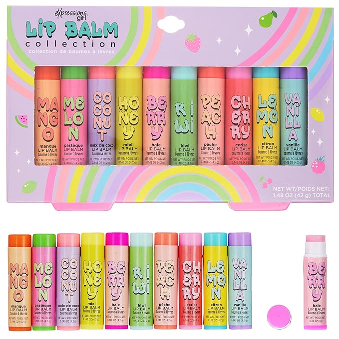 Expressions 10pc Fruity Lip Balm Collection