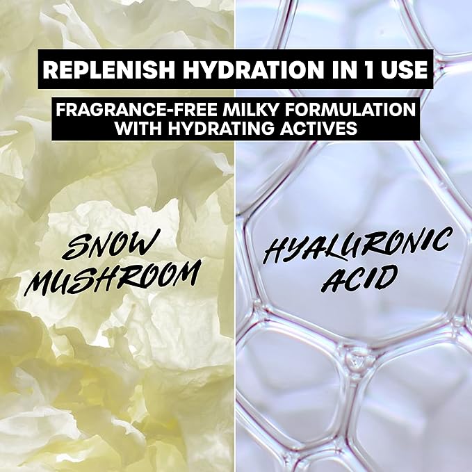 THAYERS Milky Hydrating Face Cleanser with Snow Mushroom, Hyaluronic Acid, Dermatologist Recommended Gentle Facial Wash, Hydrating Skincare for Dry, Sensitive Skin, Paraben Free, 8 FL Oz, Clear