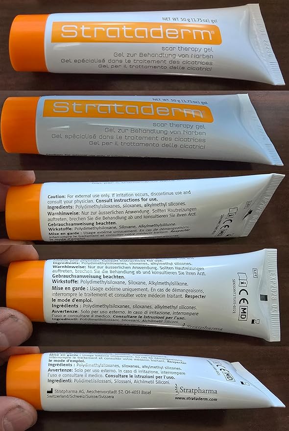 Strataderm Professional Scar Therapy Gel | Old and New Scars from General Surgery, Trauma, Wounds, Burns, Bites, Acne & Skin Disease | Reduces Redness, Discoloration, Discomfort & Itch | 50g (1.75oz)