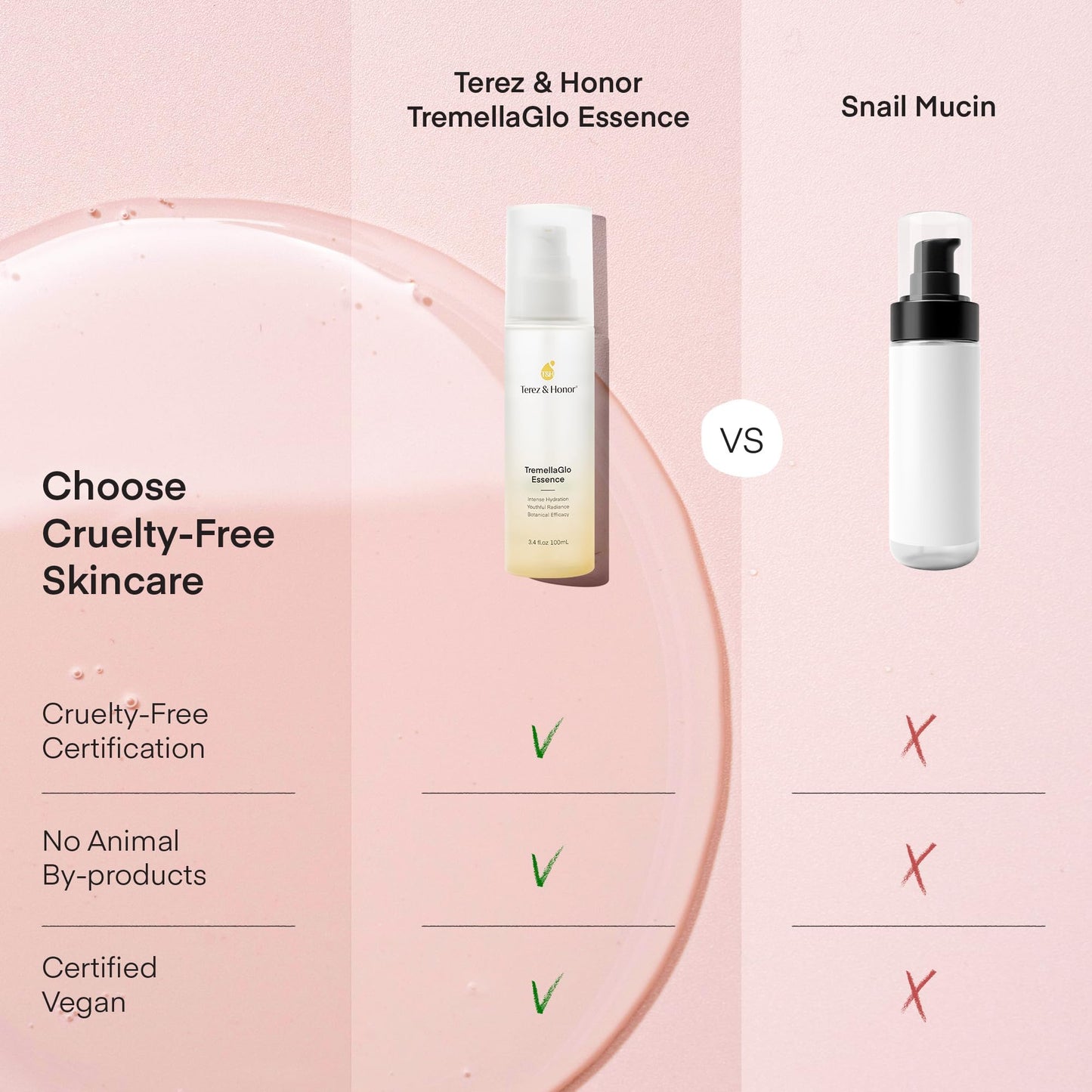 TEREZ & HONOR TremellaGlo Face Serum: Hydrating Facial Serum for Glass Skin - Korean Skincare Formula with Snow Mushroom & Hyaluronic Acid, for Sensitive & Dry Skin, Vegan, 3.4 FL OZ/100mL