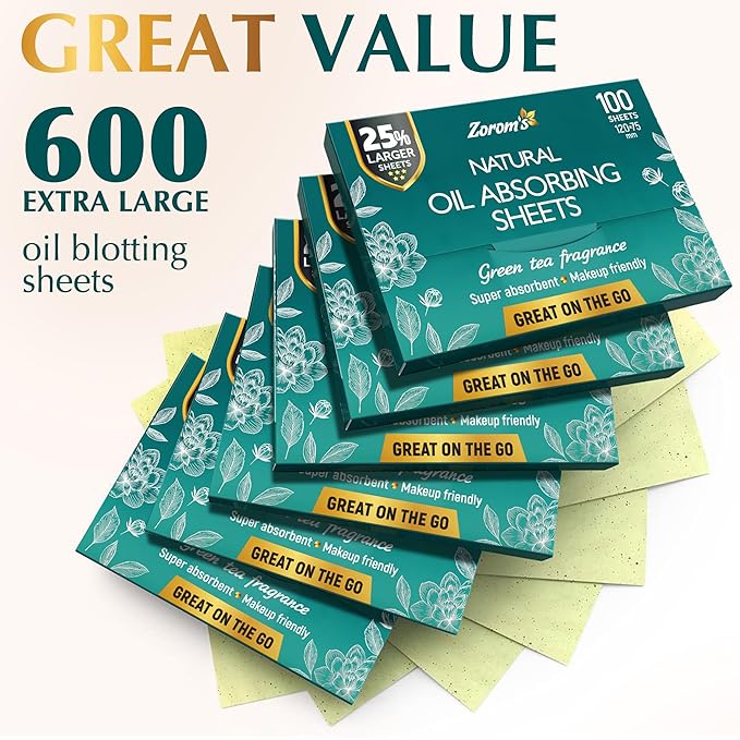 Natural Green Tea Oil Blotting Sheets for Face Face