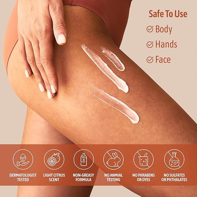 NATURE WELL Clinical Brighten & Hydrate Vitamin C Moisture Cream Skincare for Face & Body Revitalizes Dull-Looking Skin, Promotes A Glowing Complexion (10 Ounce (Pack of 1))