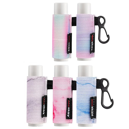 5PCS Lip Balm Holder Sleeves Keychain