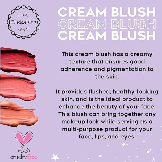 Duda e Tina 3 in 1 Cream Blush, - Red) 3ml