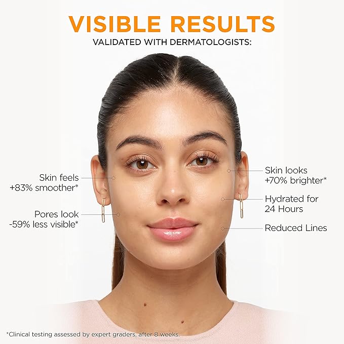 L'Oreal Paris Revitalift 12% Pure Vitamin C Serum, Brightening Serum For Face with Vitamin E, Salicylic Acid, 1 oz + Moisturizer Sample