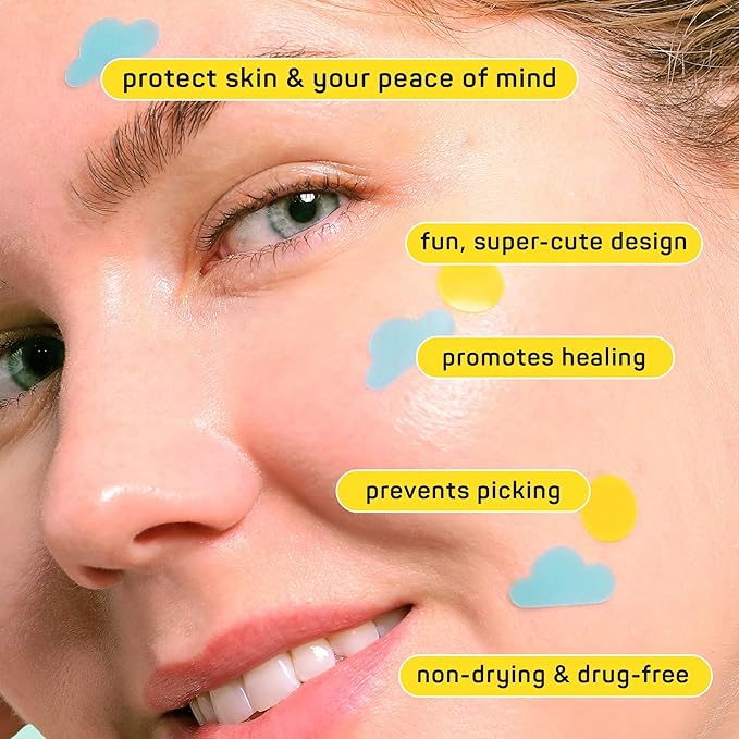 SpaLife Beauty Rise & Shine Pimple Patches – Hydrocolloid Formula for Acne, Spots, Redness, and Oiliness– 216 Patches: 108 Clouds & Suns – Acne Patches – Spot Treatment – Hydrocolloid – Zit Patches