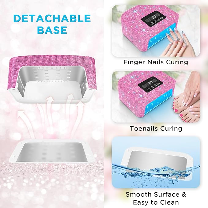 Cordless uv nail lamp, 120w