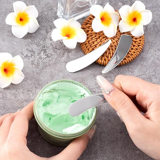 3pcs Mini Metal Cosmetic Makeup Skincare Cream Spatulas