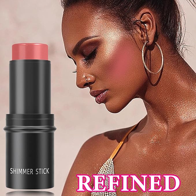 Cream Blush Stick,Blush Stick Long Lasting Non-greasy Multi Makeup Pen(05#)