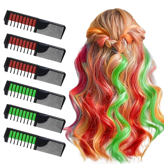 6 PCS Hair Chalk Comb