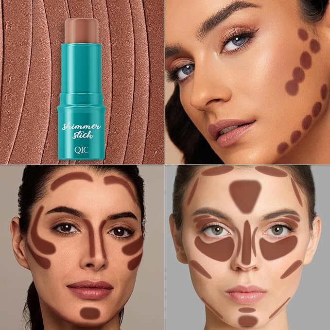 3pcs Face Contour Stick, Highlighter Stick Blush Stick Teen Girls