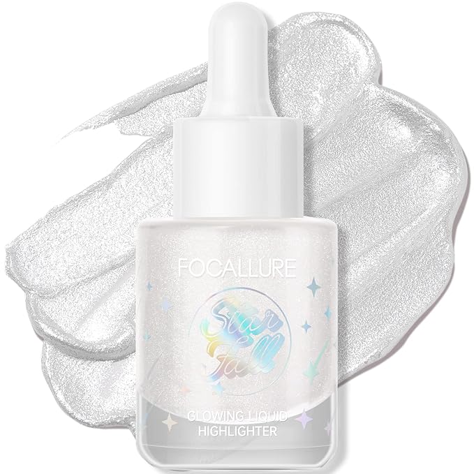 FOCALLURE Starfall Glowing Liquid Highlighter, Shimmering Body Oil,