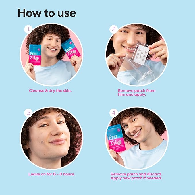 Hanhoo EraseZit Magnesium Microneedle Patch, 8 Microneedle Patches, Hydrocolloid Pimple Patches, For Deep Pimples, Calms Angry Zits, Acne Spot Patches, Microdot Pimple Patches, Korean Skincare